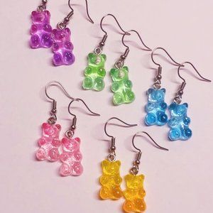 Gummy Bear Candy Retro Lightweight Fun/Cartoon Colorful Cute Dainty Earrings